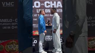 👑 Canelo and 🦁👑 Jermell Charlo face-off in LA. #CaneloCharlo