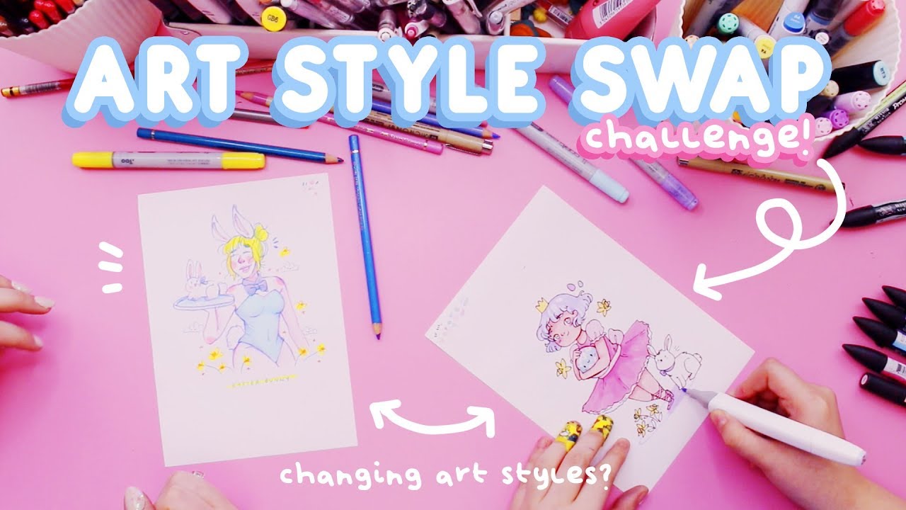 Art Style Swap Challenge Switching Art Styles Youtube