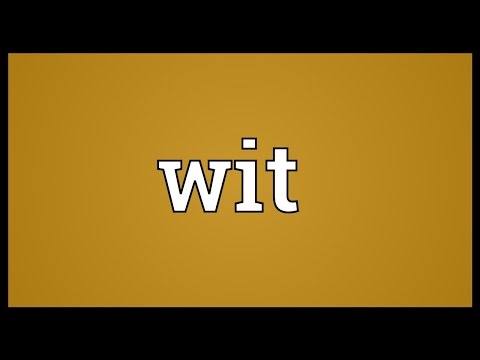 What does wit mean in slang?