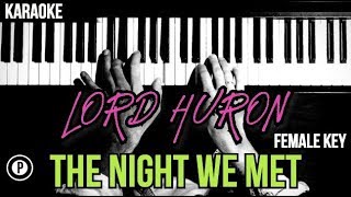 Lord Huron - The Night We Met Karaoke Piano Lyrics Acoustic Instrumental FEMALE / HIGHER KEY