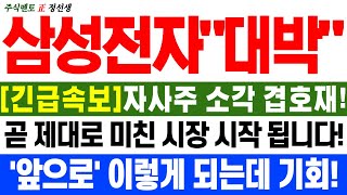 [삼성전자] 긴급속보! 자사주 소각 겹호재! 곧 제대로 미친 시장 시작됩니다! '앞으로' 이렇게 되는데 기회 잡으세요! -정선생-