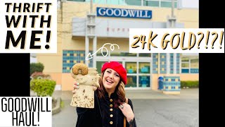 I STRUCK GOLD AT GOODWILL! 4 Goodwills In 1 Day |  Thrift With Me  |  She's Made Of 24K GOLD?!?!?