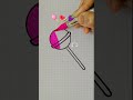 draw cute creative mixed fruit lolipop🍭🍉🍇 satisfying painting colouring shorts lolipop