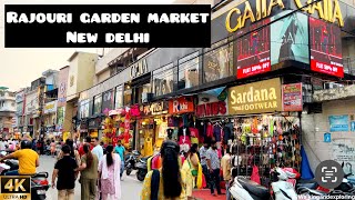 Walking And Exploring-Rajouri Garden Market New Delhi India 4K HDR Video Rajouri Garden Walking Tour