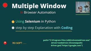 Multiwindow Project||Browser Automation selenium python