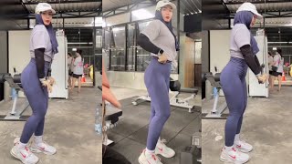 Hijab Style Try On HigtWaist Legging Yoga Gym Wanita