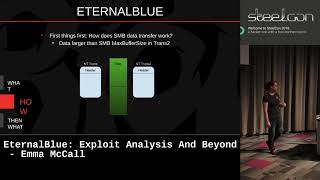 SteelCon 2018 EternalBlue: Exploit Analysis And Beyond by Emma McCall