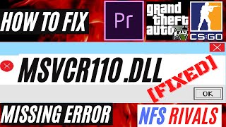 MSVCR110.dll Missing 😰? ✓✓✓ How to FIX msvcr110.dll was not found Error 🎩 Windows 10/11/7 32/64 bit