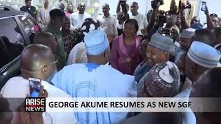 GEORGE AKUME RESUMES AS NEW SGF