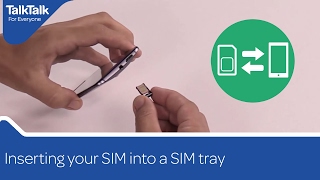 Inserting your SIM into a SIM tray