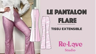 DIY🧵COUDRE UN PANTALON FLARE + PATRON GRATUIT #patrongratuit #coudreunpantalon  #couture