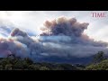 celebrities flee california community as ash falls like snow see timelapse of the wildfires time