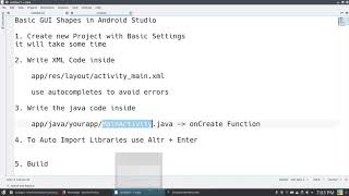 Simple GUI Shapes on Android Studio - Tutorial