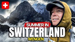 HIKING THROUGH A STORM (Grindelwald to Wengen) 🇨🇭 SWITZERLAND