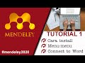 MENDELEY #1: CARA INSTAL, MENGENAL MENU-MENU, DAN MENGHUBUNGKAN KE MS WORD