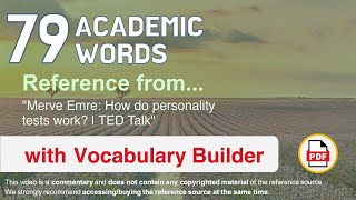 79 Academic Words Ref from "Merve Emre: How do personality tests work? | TED Talk"