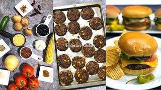 Big Batch Crowd Cooking The Best Burger Vegan Vegetarian Black Bean Video Recipe | Bhavna's Kitchen