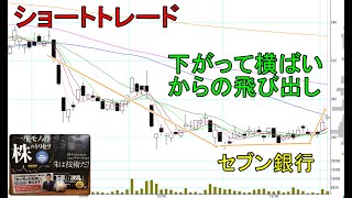 株は技術 移動平均線が一カ所に集中したらチャンス 下がって横ばいから上昇を狙うショートトレード セブン銀行