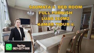 Apartemen Saumata 4 bed room || Full furnish || mewah banget