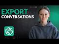 How to Export Conversations in ChatGPT