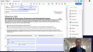 Bankruptcy Forms — Schedule G (Simple Ch. 7 Case / Doesn't Own Home)
