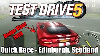 Test Drive 5 (PS1) | Quick Race - Edinburgh, Scotland - Dodge Viper 1998 | (Duckstation)