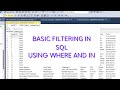 SQL | Filter data using SQL | WHERE Clause | Basic filtering using WHERE clause and IN operator