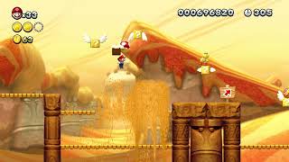 SECRET EXIT Layer Cake Desert Spikes Spouting Sands All Star Coins New Super Mario Bros U Deluxe