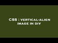 CSS : vertical-align image in div