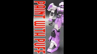 【粉撲手塗全塗裝】漆面媲美噴塗！HG MS-08TX[NF] EFREET JAEGER Ver. Helena Hegel 鋼彈 模型 GUNPLA #shorts