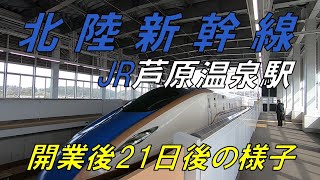 【北陸新幹線】芦原温泉駅　列車撮影　開業後21日の様子　カーブ＃通過