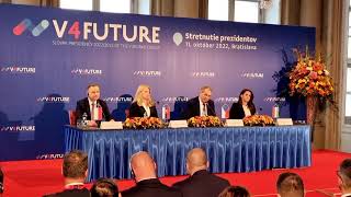 Prezidenti V4 diskutovali v Bratislave o vojne na Ukrajine a energetickej kríze