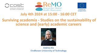 ReMO Webinar with Andrea Kis: Surviving academia - Studies on the sustainability of science careers