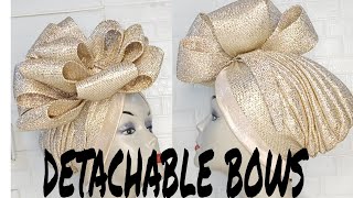 Turban with detachable bows