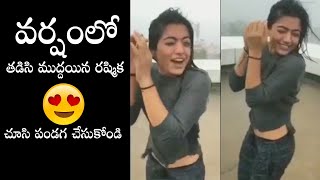 Rashmika Mandanna Rain Dance | Rashmika Mandanna Dance Videos | Daily Culture