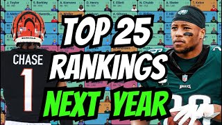 TOP 25 Fantasy Football Draft Picks in 2025 | Fantasy Football 2024