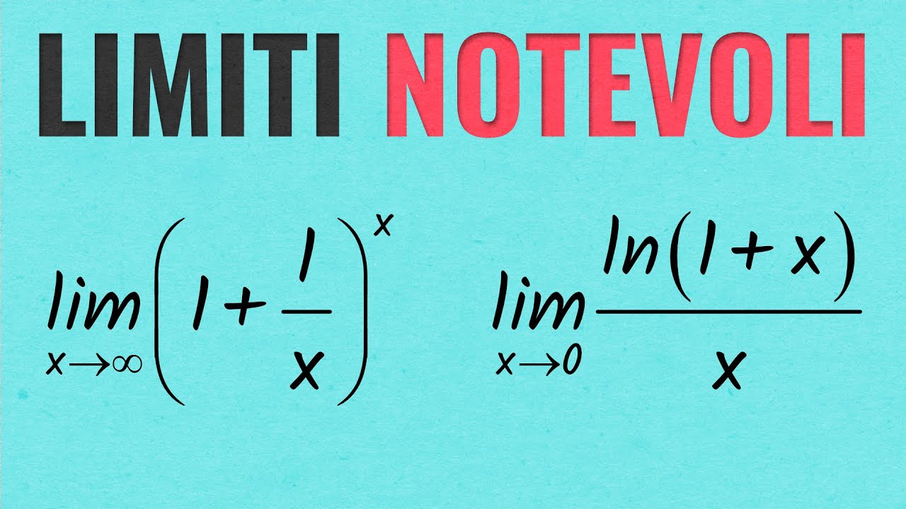 Limiti Notevoli Di Funzioni Esponenziali E Logaritmiche - YouTube