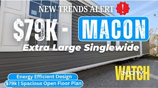 Spacious 16x76 Singlewide Home Tour | $79k Energy-Efficient Mobile Home 2024