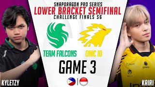 TEAM FALCONS vs ONIC ESPORTS GAME 3 LOWER BRACKET SEMIFINAL SNAPDRAGON PRO SERIES CHALLENGE FINALS