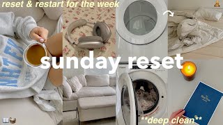 SUNDAY RESET ROUTINE 🎧 deep clean with me + prep for the week