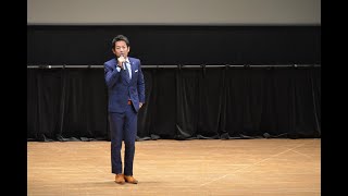 清水健講演会。高校生を前に。いつもの言葉で話しかけたい。大阪国際滝井高等学校。