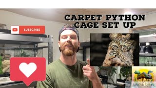 Carpet Python cage set up!