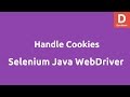 Cookies using Selenium Java Webdriver