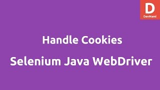 Cookies using Selenium Java Webdriver