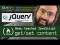 jQuery: get and set with http, text, val, and attr - Beau teaches JavaScript