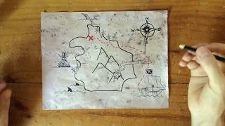 4th grade art • week 3 • Pirate treasure map