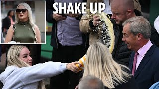 OnlyFans model who chucked a McDonald’s milkshake over Nigel Farage admits assault
