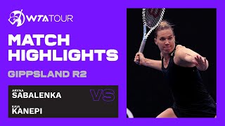 A. Sabalenka vs. K. Kanepi | 2021 Gippsland Trophy Round 2 | WTA Highlights