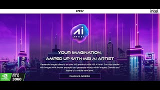 MSI AI Artist On Any RTX GPU And Any CPU