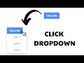 How to create Click Dropdown Menu in HTML, CSS and JavaScript